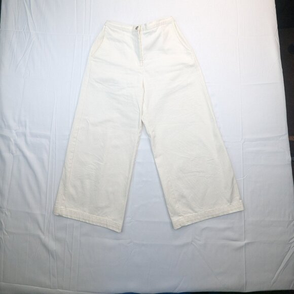 Ciao Lucia Pants - RARE Ciao Lucia Orlando Wide Leg Pant Cream Cotton Size S